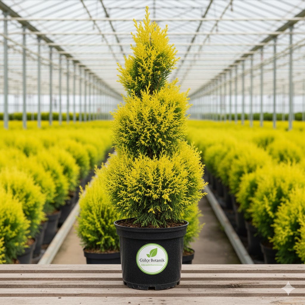 3 Top Limon Çamı-Servi Cupressus macrocarpa Goldcrest Spiral
