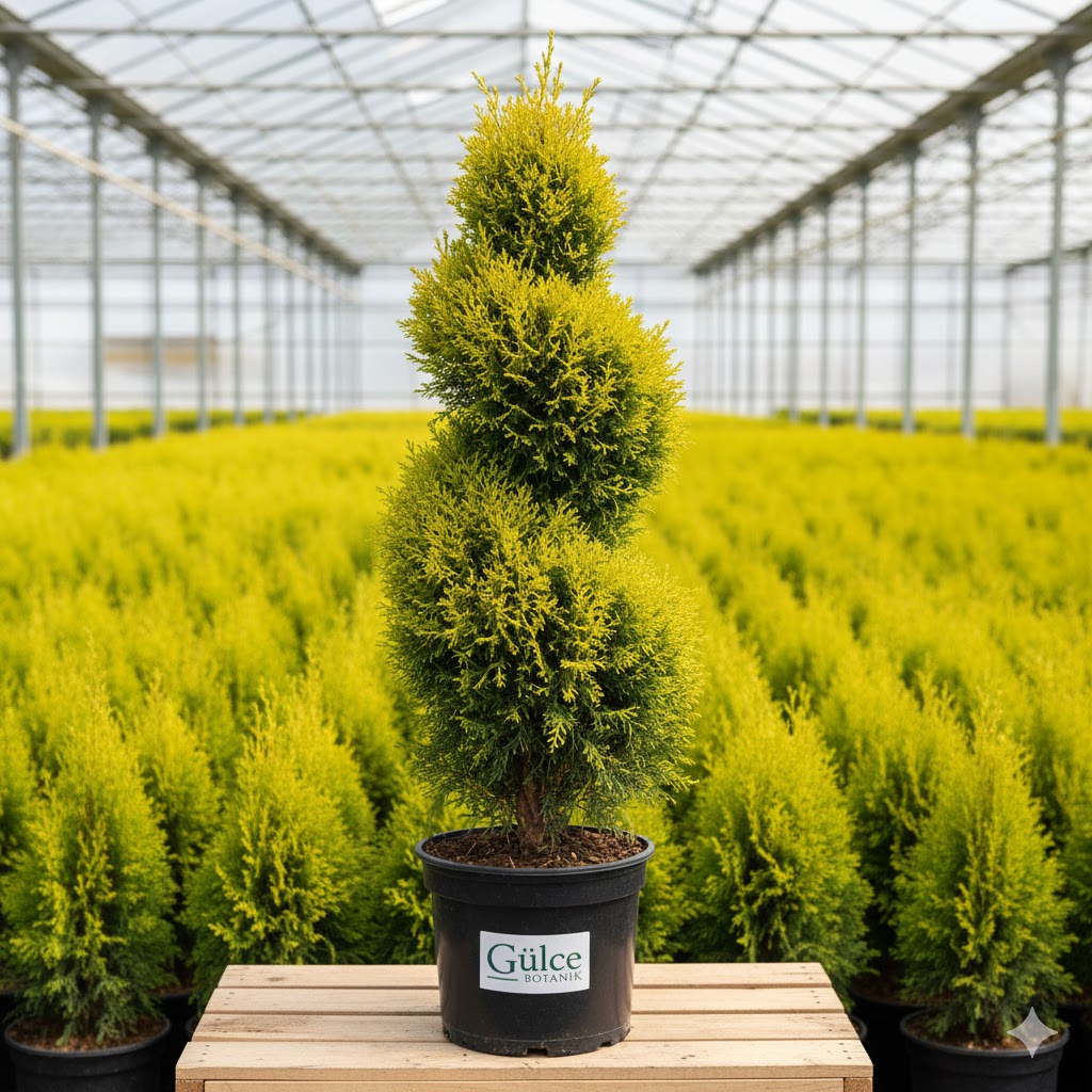 3 Top Limon Çamı-Servi Cupressus macrocarpa Goldcrest Spiral